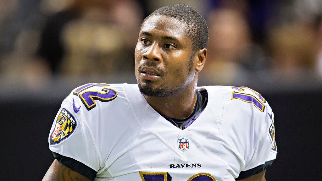 Jacoby Jones of the Baltimore Ravens.