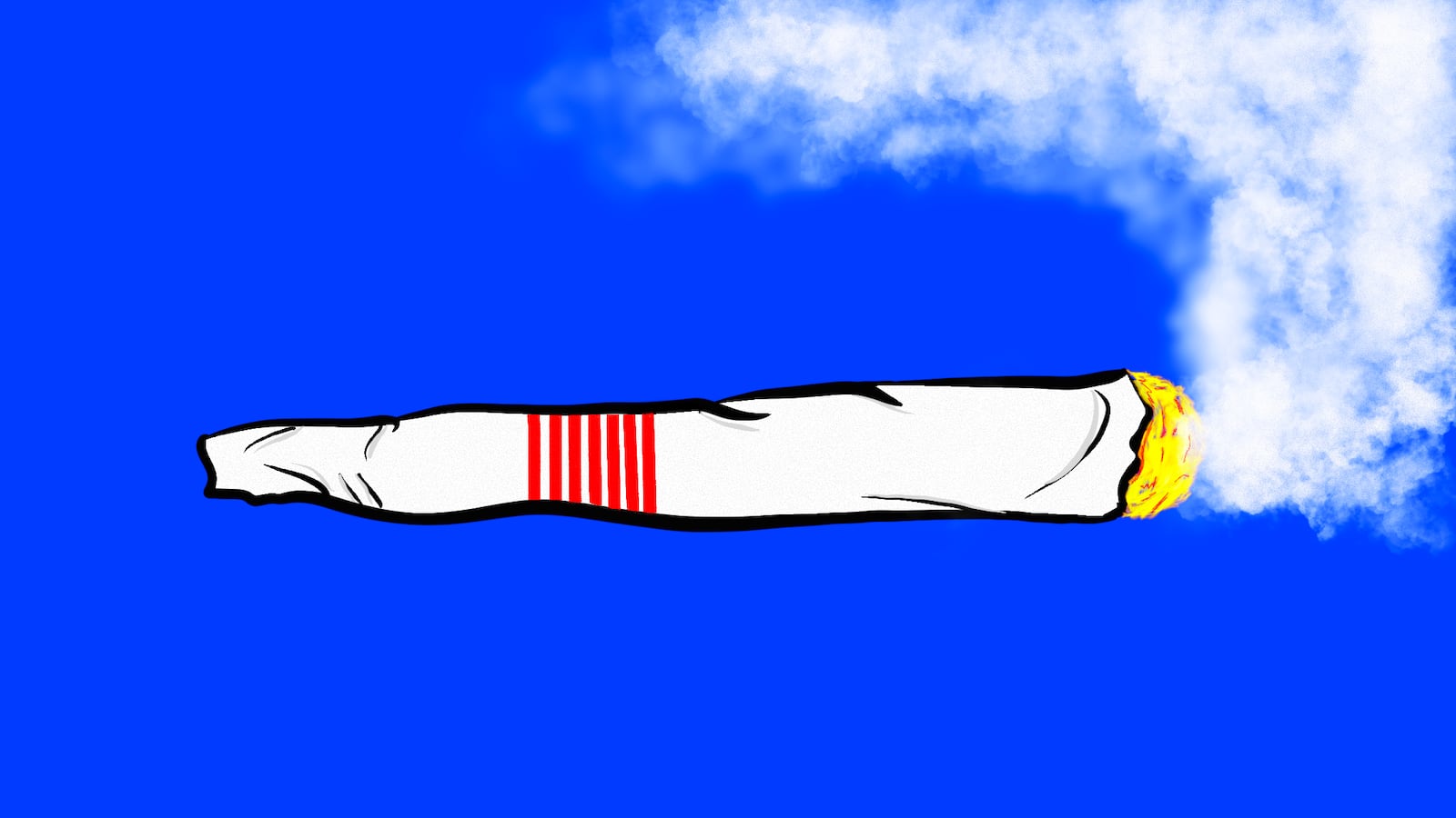 Marijuana spliff illustration