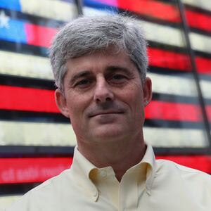Stockton Rush, CEO of OceanGate exhibitions, poses at Times Square in New York, U.S. April 12, 2017. Picture taken April 12, 2017. REUTERS/Shannon Stapleton