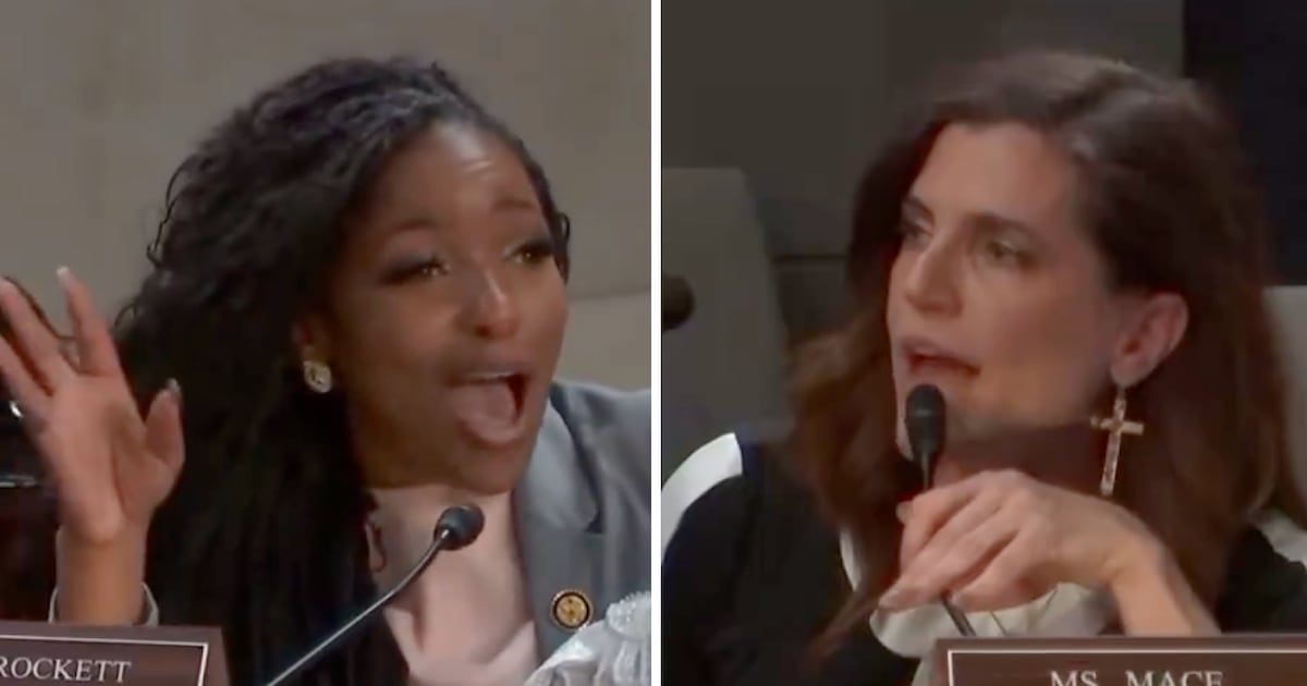 Mace and Crockett at House hearing, Daily Beast