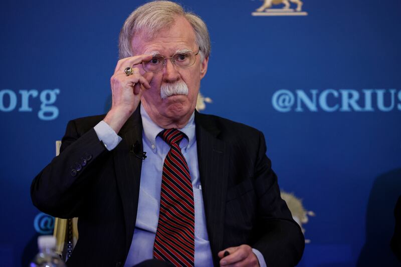 Former National Security Adviser John Bolton speaks at a panel hosted by the National Council of Resistance of Iran – U.S. Representative Office (NCRI-US) at the Willard InterContinental Hotel on August 17, 2022 in Washington, DC.