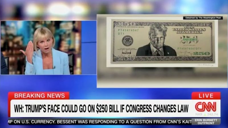 Carlson said Trump may want another image of himself on the bill.