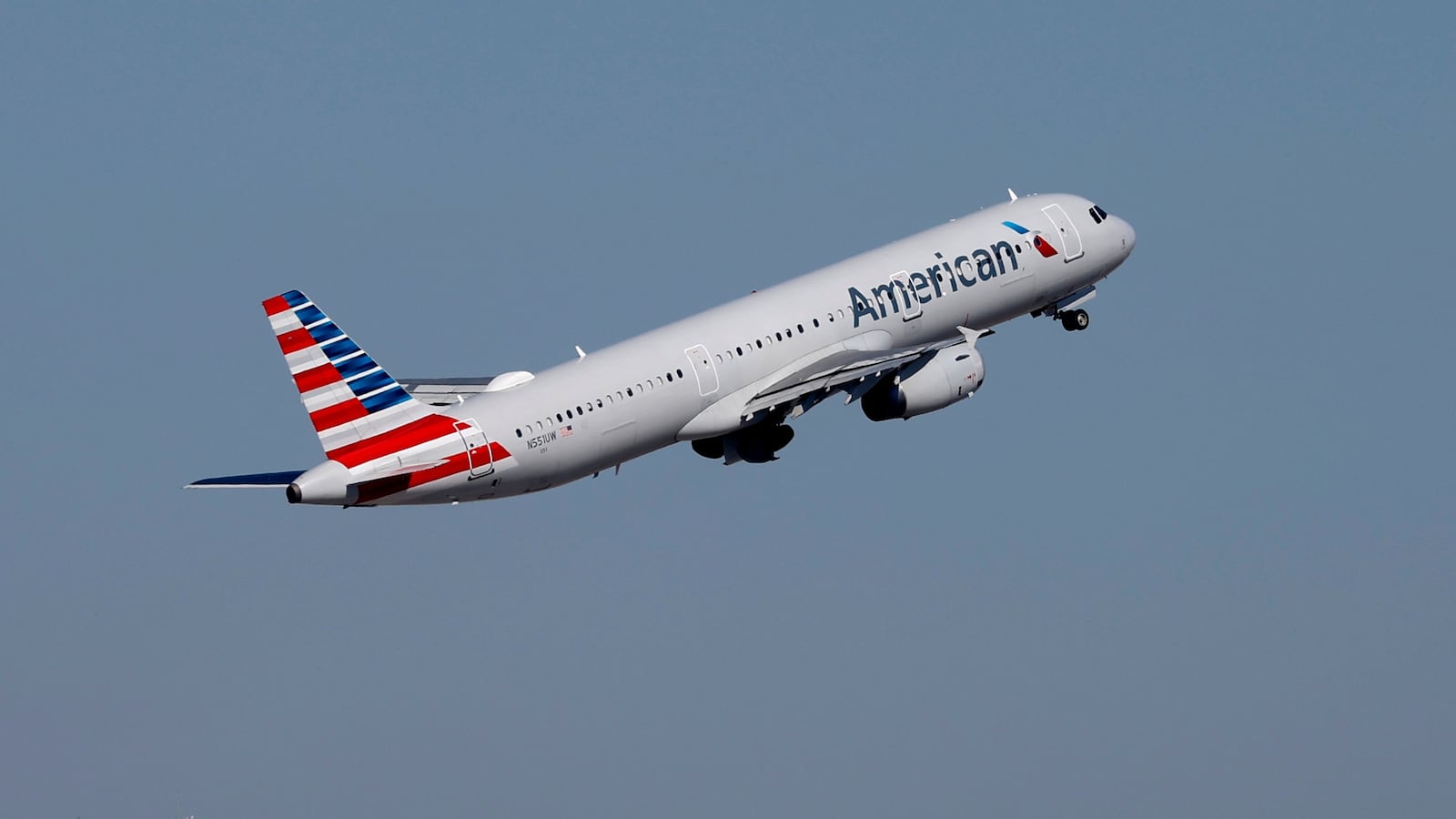 LAS VEGAS, NEVADA - MARCH 15: An American Airlines Boeing 737 departs from Harry Reid International Airport with the Wynn and Encore hotel and casinos, along with the Sphere in the background on March 15, 2025 in Las Vegas, Nevada. (Photo by Kevin Carter/Getty Images)