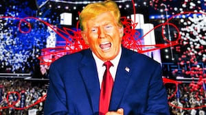 A photo illustration of Donald Trump.