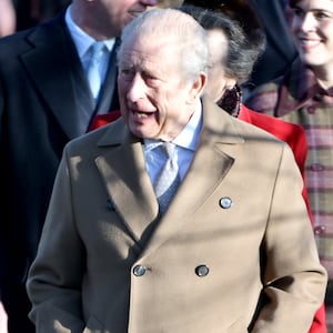 SANDRINGHAM, NORFOLK - DECEMBER 25: King Charles III, Princess Anne, Princess Royal ,Princess Eugenie of York and Queen Camilla attend the Christmas Morning Service at Sandringham Church on December 25, 2025 in Sandringham, Norfolk.