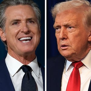 Gavin Newsom and Donald Trump