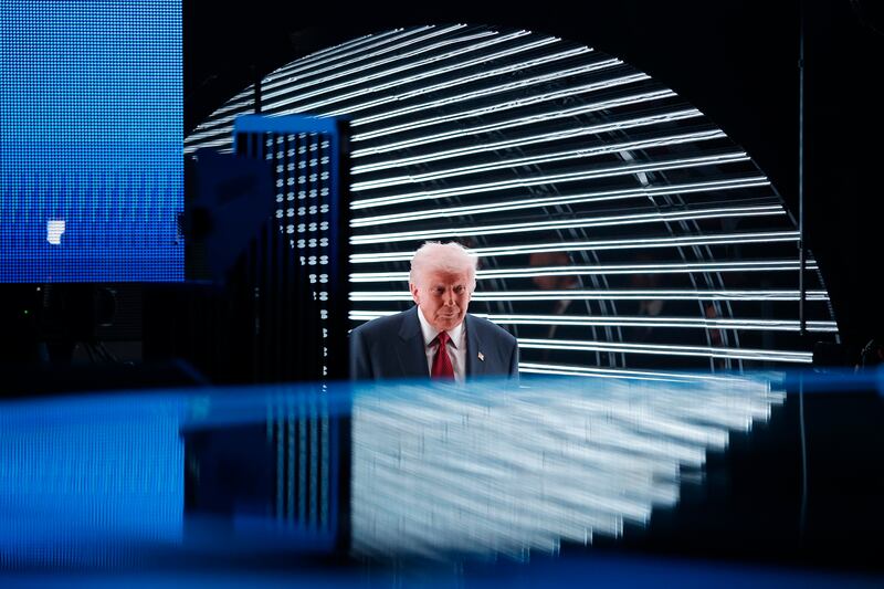 President Donald Trump arrives in Miami on Air Force One on Wednesday, Nov. 5, 2025, at the Miami International Airport.