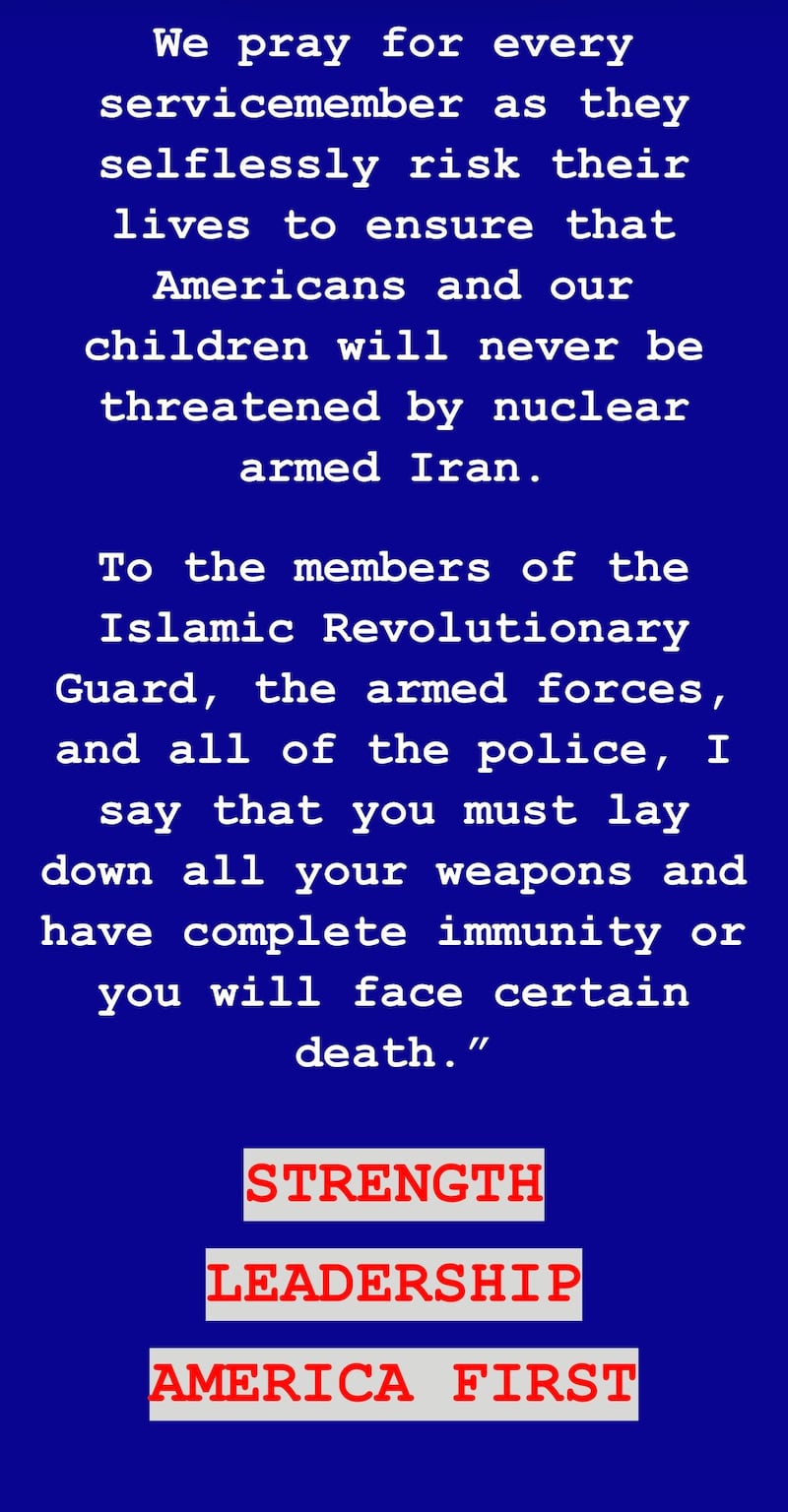 Donald Trump fundraising site