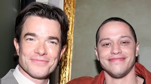 NEW YORK, NEW YORK - DECEMBER 16: (Exclusive Coverage) John Mulaney and Pete Davidson attend the "All In: Comedy About Love By Simon Rich" Gala Performance at Hudson Theatre on December 16, 2024 in New York City. (Photo by Bruce Glikas/WireImage)