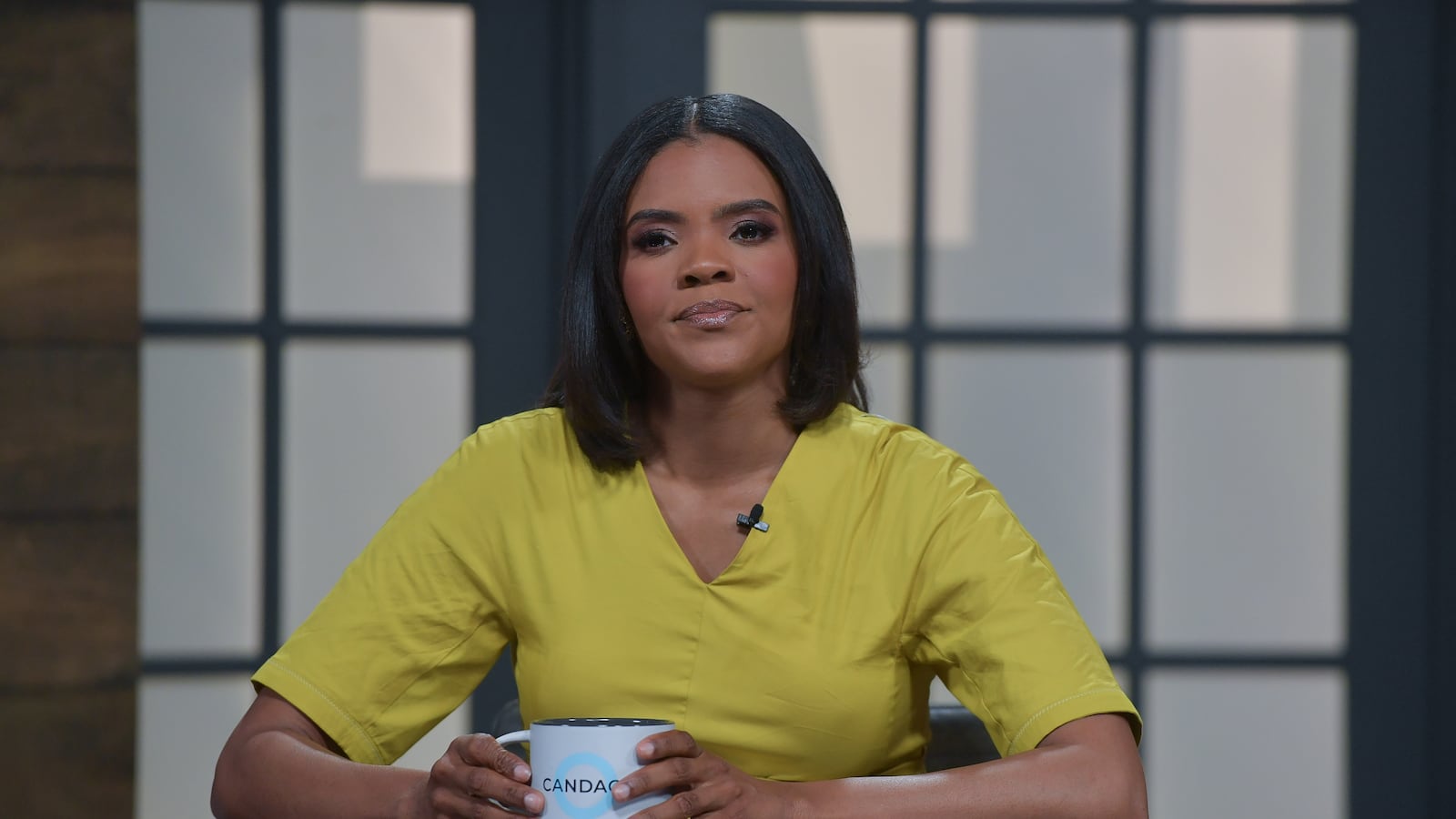 Candace Owens is seen on set of her show "Candace" on April 19, 2022 in Nashville, Tennessee.