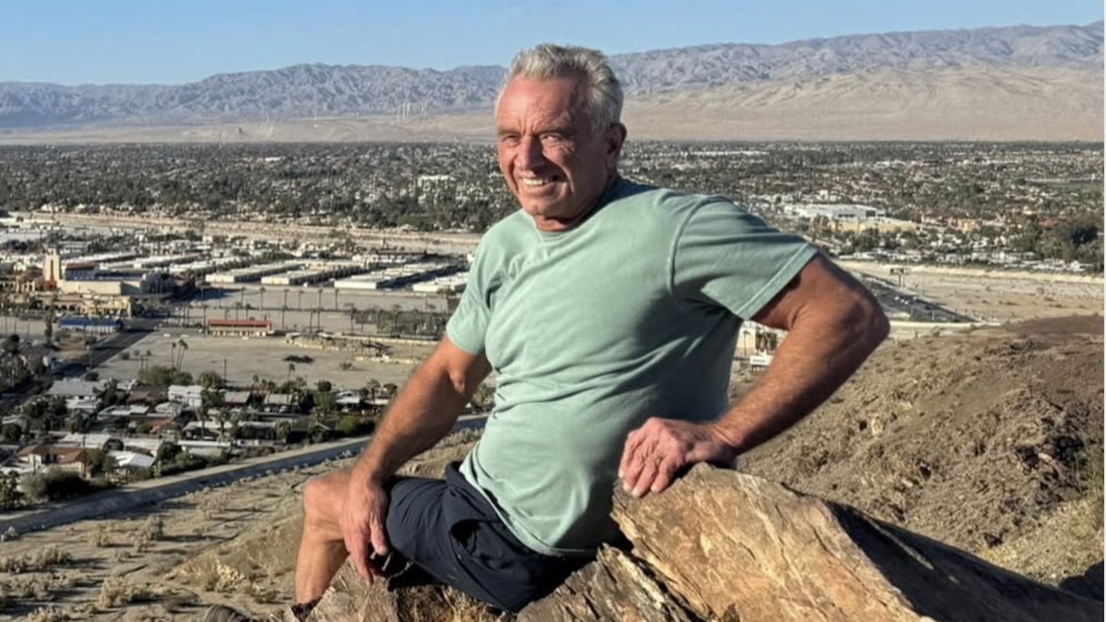 RFK Jr. Poses for a photo in the Coachella Valley.