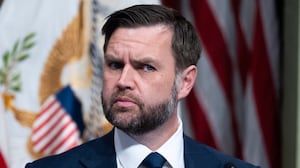 UNITED STATES - MAY 26: Vice President JD Vance attends a roundtable with state attorneys general on anti-fraud initiatives in the Eisenhower Executive Office Building on Tuesday, May 26, 2026. (Tom Williams/CQ-Roll Call, Inc via Getty Images)