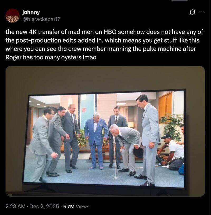 Mad Men 4K errors pointed out by fans online