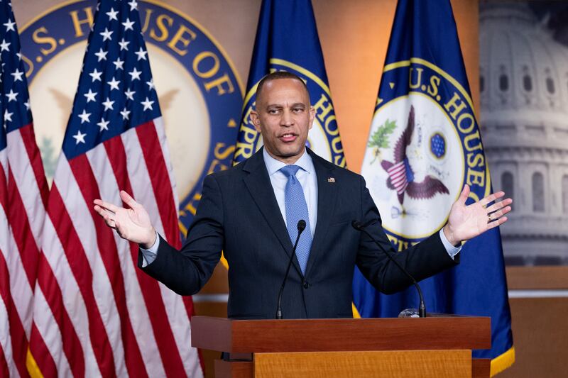 House Minority Leader Hakeem Jeffries said House Democrats would continue to fight to extend the enhanced Affordable Care Act subsidies, but he did not join calls for Senate Minority Leader Chuck Schumer to step aside amid backlash over the Senate deal.