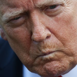 WASHINGTON, DC - SEPTEMBER 11: U.S. President Donald Trump takes questions from members of the press while departing the White House on September 11, 2025 in Washington, DC. Trump is scheduled to travel to New York City this evening. (Photo by Win McNamee/Getty Images)