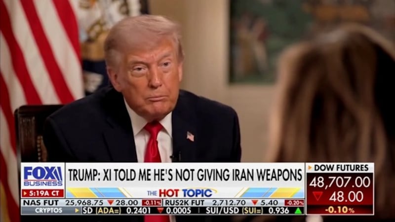 Trump claimed Xi said China was not supplying Tehran with weapons.