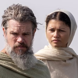 Matt Damon and Zendaya in The Odyssey.