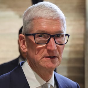 U.S. businessman Tim Cook looks on during the World Economic Forum (WEF) annual meeting in Davos on January 20, 2026.