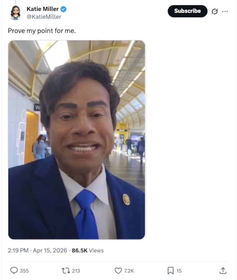 Miller fired back at Thanedar for mocking her husband.