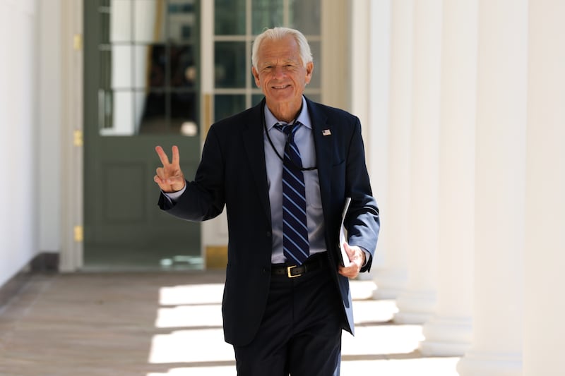 White House senior counselor for trade and manufacturing Peter Navarro walks down the Colonnade at the White House on September 3, 2025 in Washington, DC.