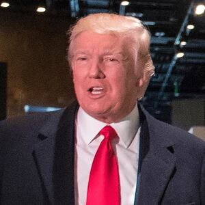 President Donald Trump, joined by Dr. Ben Carson and his wife Candy, visit the Ben Carson exhibit as they tour the Smithsonian National Museum of African American History & Culture on February 21, 2017 in Washington, DC.