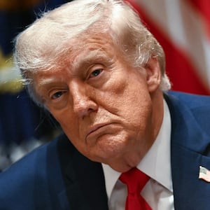 US President Donald Trump looks on during a cabinet meeting in the Cabinet Room of the White House in Washington, DC, on May 27, 2026. (Photo by Kent NISHIMURA / AFP via Getty Images)