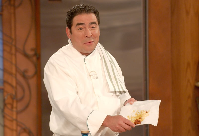 Emeril Lagasse during Sammy Hagar Visits "Emeril Live" at Food Network Studios in New York City, New York