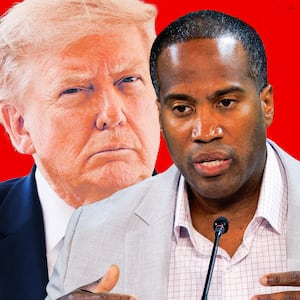 Donald Trump and Rep. John James.