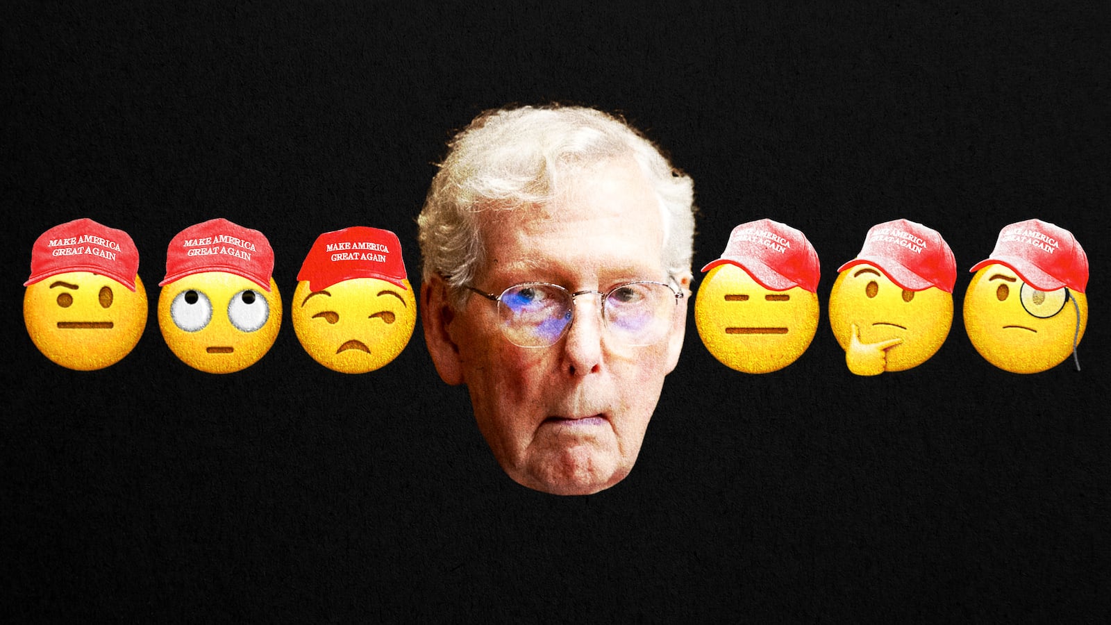Mitch McConnell, MAGA hats