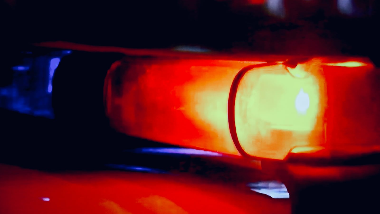 Police car with emergency lights
