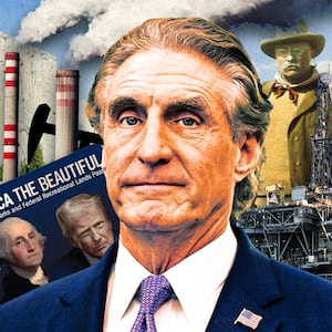 A photo illustration of Secretary of the Interior Doug Burgum.