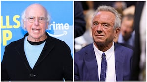 Larry David and Robert F. Kennedy Jr.