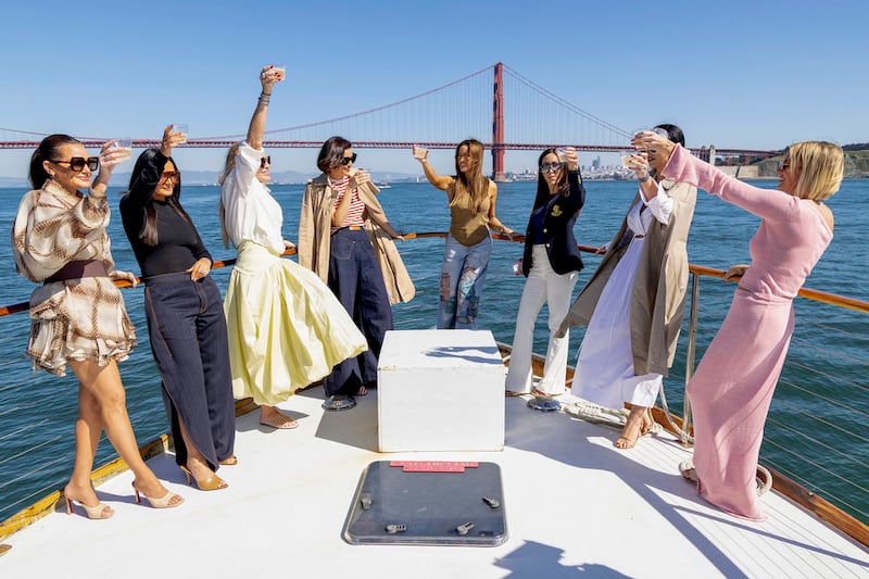 Meredith Marks, Lisa Barlow, Heather Gay, Bronwyn Newport, Britani Bateman, Angie Katsanevas, Ashley Quai, and Whitney Rose