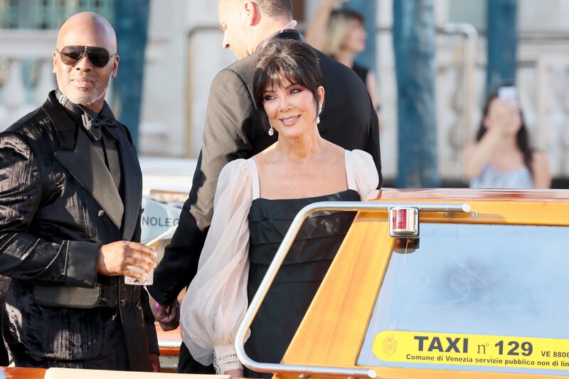 VENICE, ITALY - JUNE 27: Kris Jenner sighting at the Jeff Bezos and Lauren Sanchez Wedding on June 27, 2025 in Venice, Italy. (Photo by Ernesto Ruscio/GC Images)