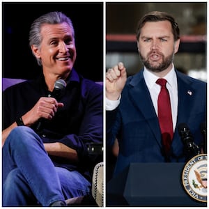 Gavin Newsom and JD Vance