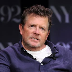 Michael J. Fox speaks onstage during Michael J. Fox and Nelle Fortenberry in Conversation with Donny Deutsch 2025