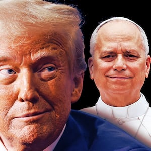 Donald Trump and Pope Leo.