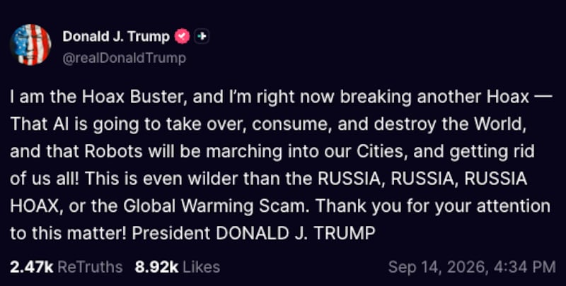 donald trump ai truth social