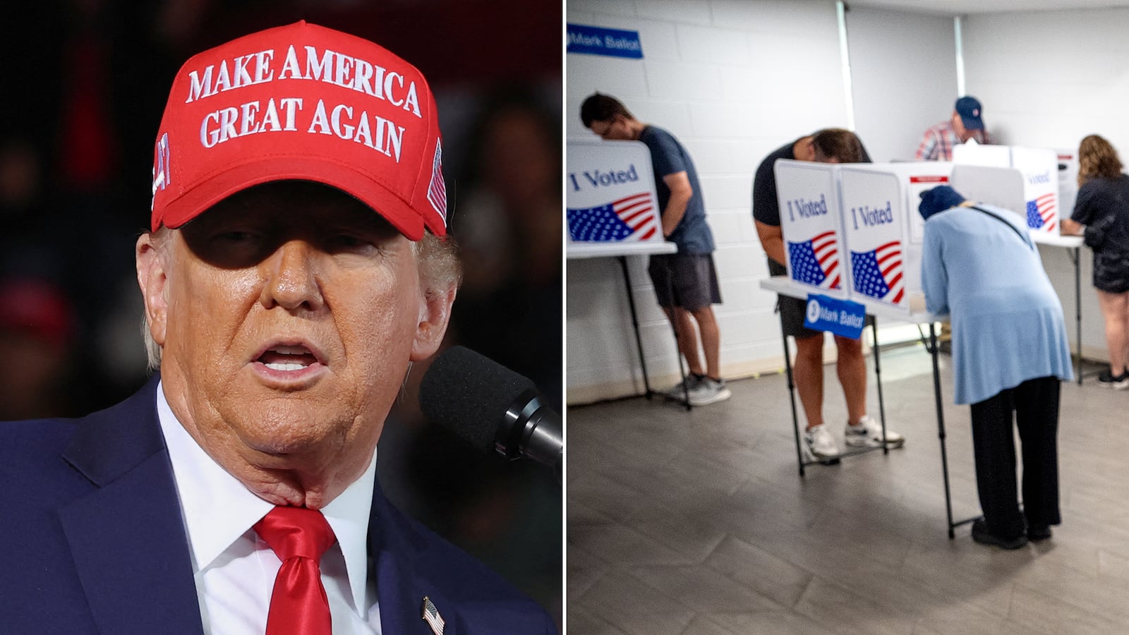 Donald Trump split with early voters.