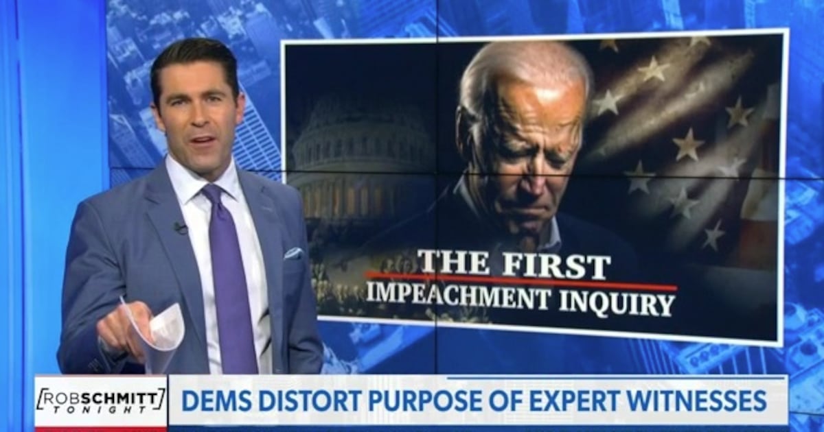 Newsmax Host Says ‘Firsthand Evidence’ of Biden Corruption Too High a Bar