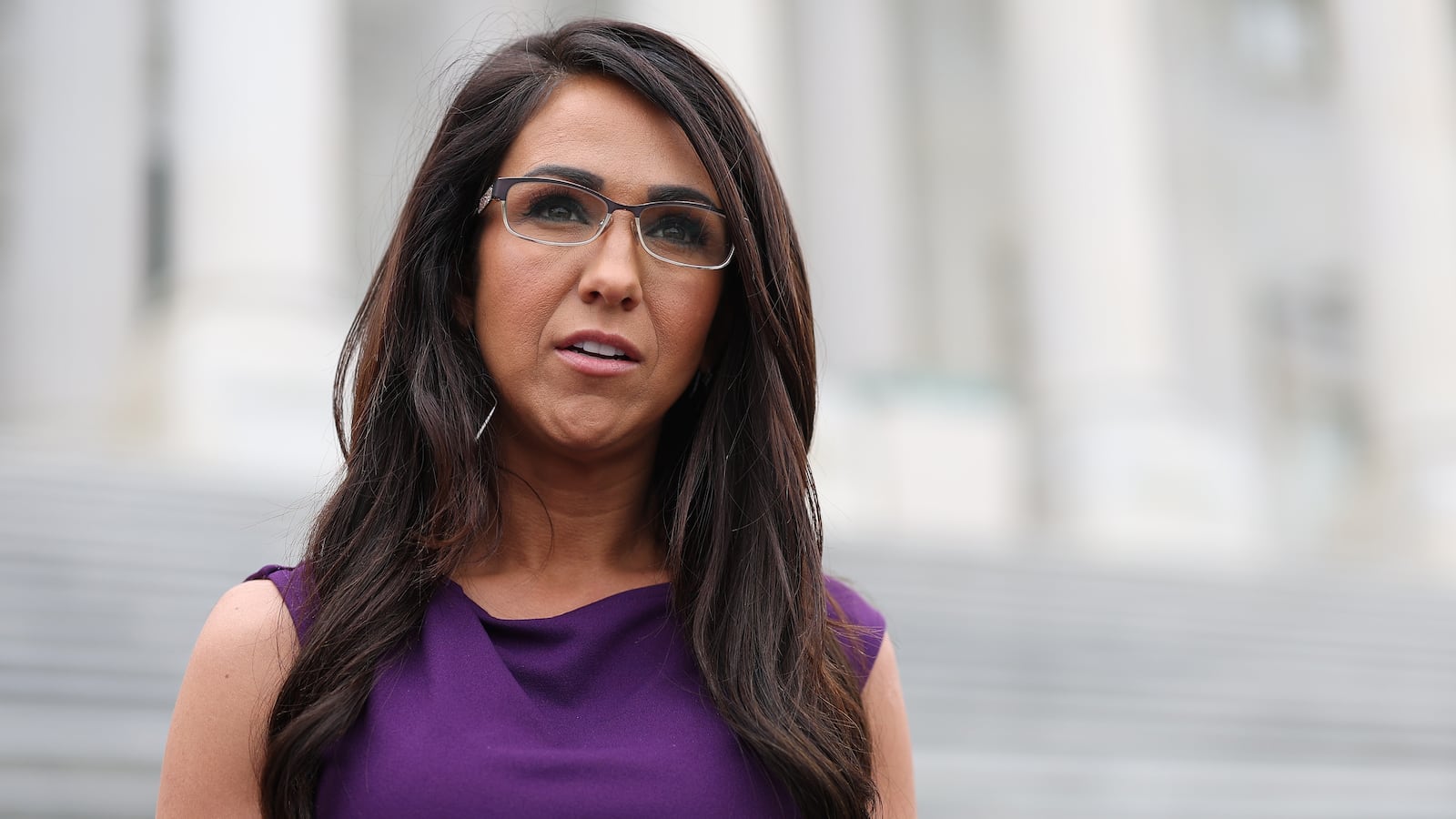 U.S. Rep. Lauren Boebert (R-CO) speaks with reporters as she leaves the U.S. Capitol for the weekend on May 17, 2024 in Washington, DC. Boebert answered questions on the House Oversight Committee's meeting to hold Attorney General Merrick Garland in contempt of Congress.