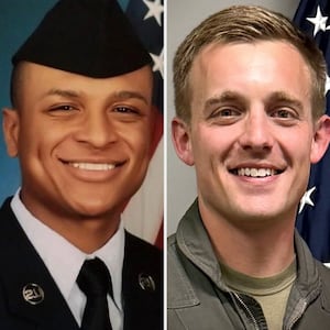 Sgt. Tyler Simmons of Columbus, Ohio and Maj. Alex Klinner of Birmingham, Alabama