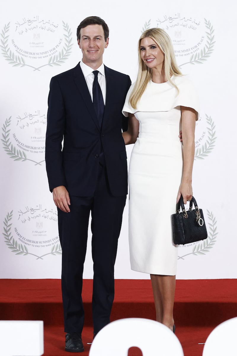 Ivanka Trump, the daughter of the US president, and her husband Jared Kushner.