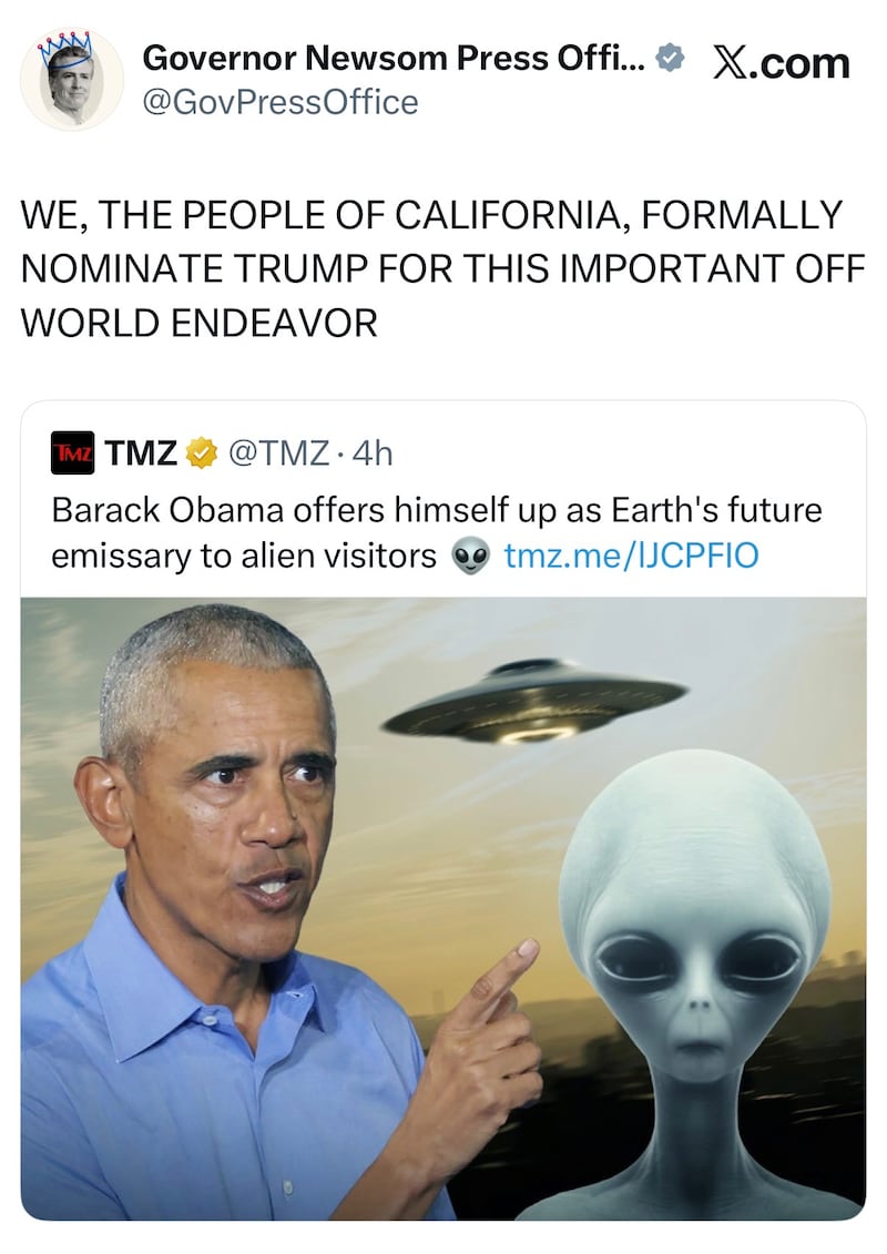 gavin newsom tweet