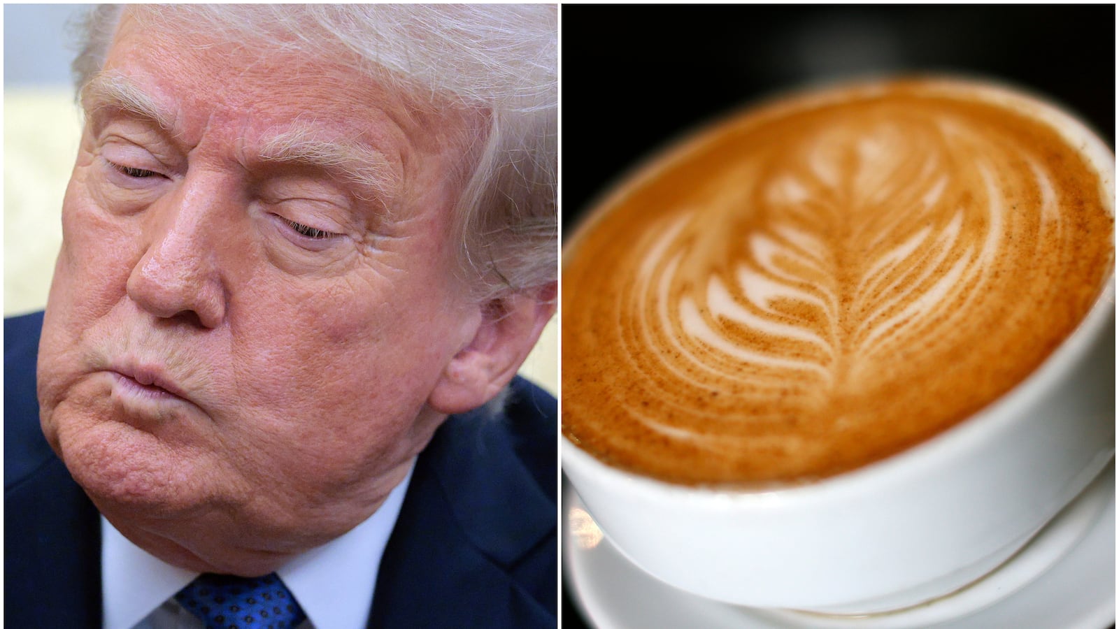 Trump and a cup of coffee