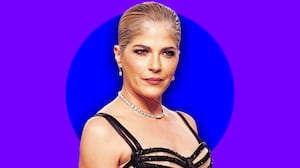 A photo illo illustration of Selma Blair for The Looker.