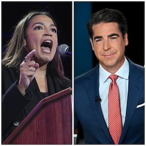 Alexandria Ocasio-Cortez and Jesse Watters