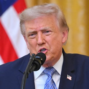 U.S. President Donald Trump speaks about election security during an address to the nation from the East Room of the White House in Washington, D.C., U.S., July 16, 2026.     SAUL LOEB/Pool via REUTERS