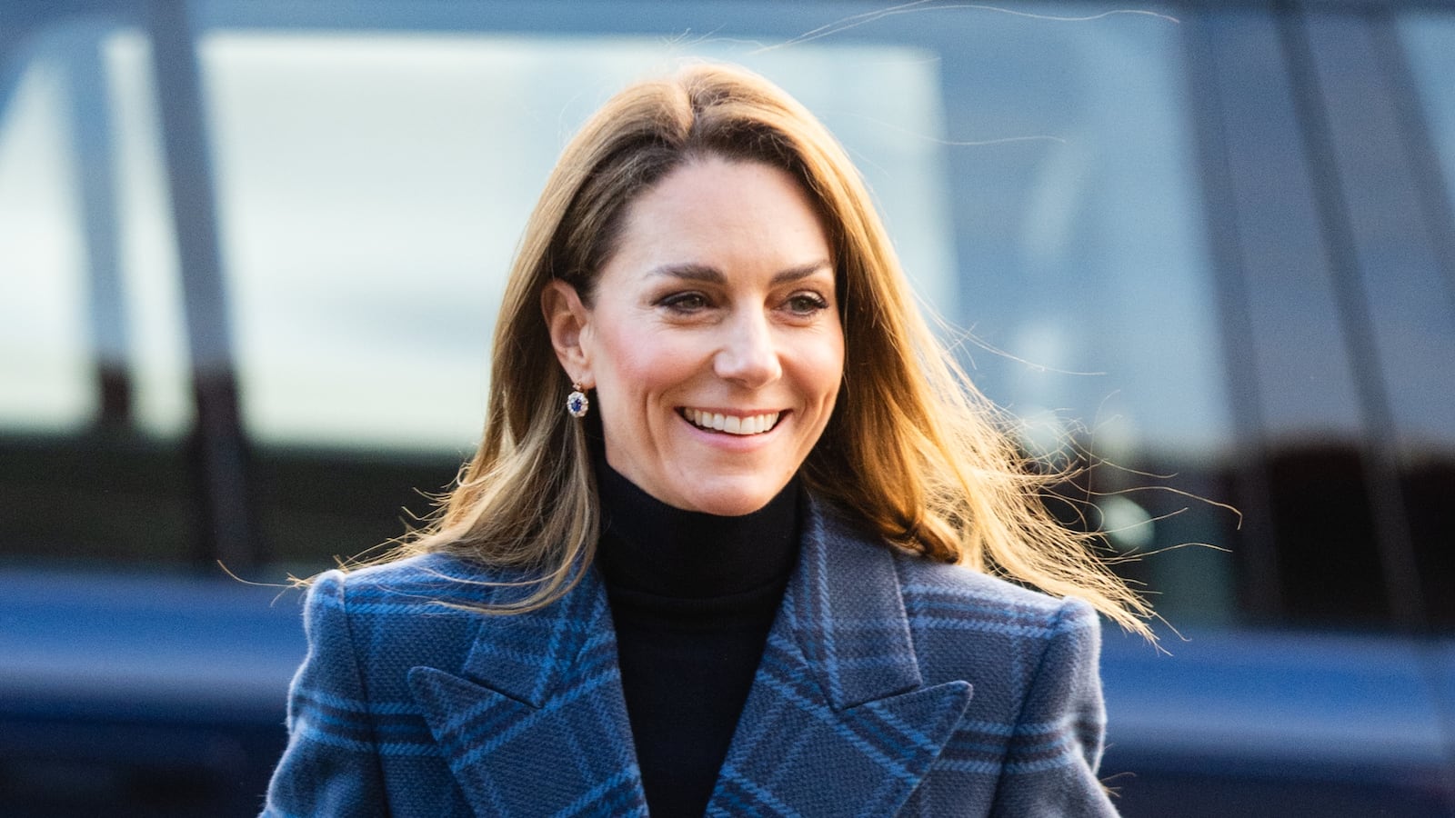 Catherine, Princess of Wales, arrives for a visit to the National Curling Academy on January 20, 2026, in Stirling, Scotland.