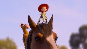 (L-R): Bullseye and Jessie in Toy Story 5.
